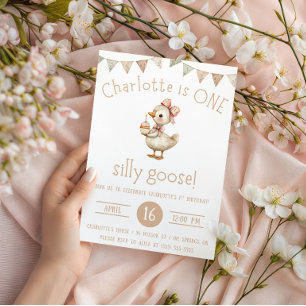 Eine Alberne Gans, erste Geburtstagspartei Einladung