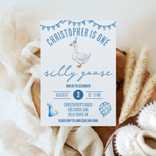 Eine Alberne Gans, erste Geburtstagspartei Einladung