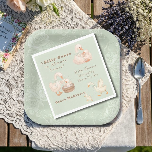 Eine Alberne Gans Grün Serviette (A Silly Goose Green Napkins)