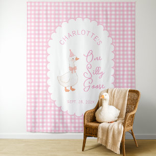 Eine alberne Gans Rosa Rustikale Mädchen-Geburtsta Wandteppich