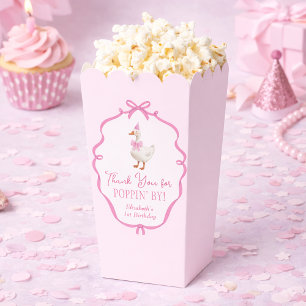Eine alberne Gans Rosa Schleife Erster Geburtstag Geschenkschachtel