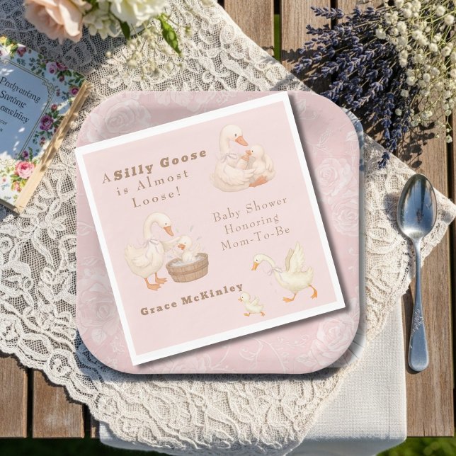 Eine Alberne Gans Rosa Serviette (A Silly Goose Pink Napkins)