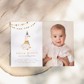 Eine Alberne Gänse-Foto Geburtstagsparty Einladung