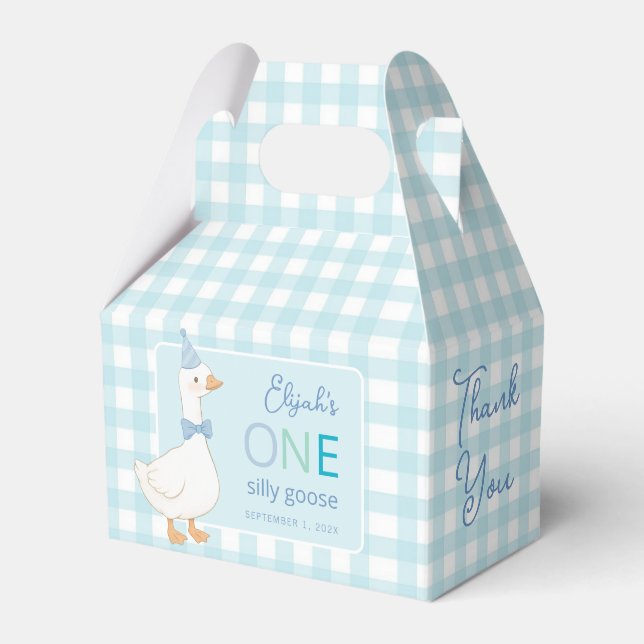 Eine Alberne Gänse Niedlich Blue Boy Erste Geburts Geschenkschachtel (Vorderseite)