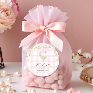 Eine Alberne Gänse Vintage Rosa Ente 1. Geburtstag Runder Aufkleber