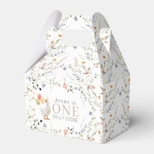 Eine Alberne Gänse Wildblume Floral 1. Geburtstag Geschenkschachtel