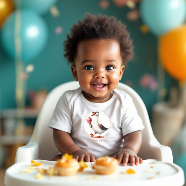 Eine Alberne Gänseeigenschaft Baby Strampler (One Silly Goose Custom Baby Bodysuit )