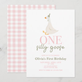 Eine Alberne Gänsepink und -grün Einladung