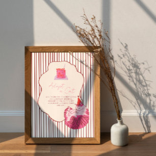 Eine alberne rosa Katze wird 1 Poster