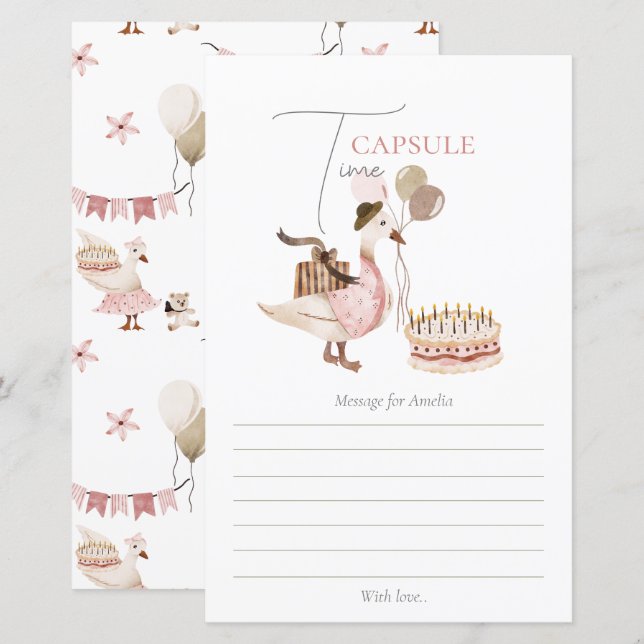 Eine Alberne Vintage Geburtstagskapsel (Vorne/Hinten)