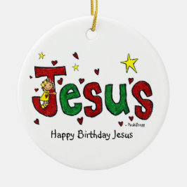 Eine alles- Gute zum Geburtstagjesus-Umarmung von Keramikornament