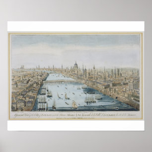 Eine allgemeine Ansicht der Stadt von London und Poster