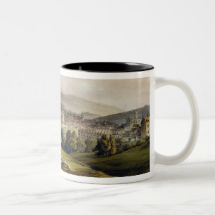 Eine allgemeine Ansicht des Bades, 'vom Bad Zweifarbige Tasse