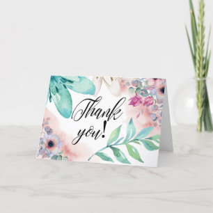 Eine allgemeine florale Dankeschön-Nachricht Dankeskarte