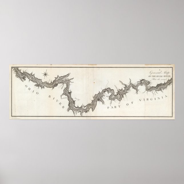 Eine allgemeine Karte des Flusses Ohio, Plate the  Poster (Vorne)