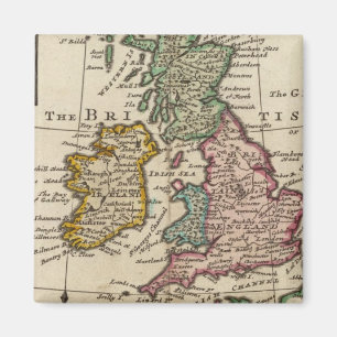 Eine allgemeine Karte von Großbritannien und Irla Magnet