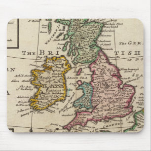 Eine allgemeine Karte von Großbritannien und Irla Mousepad