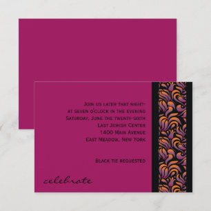 Eine alph-hebrew-Collection Bat Mitzvah-Party-Kart Einladung