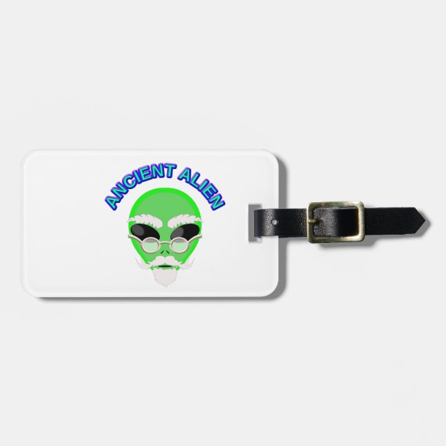 Eine alte Alien Gepäckanhänger (Vorderseite horizontal)