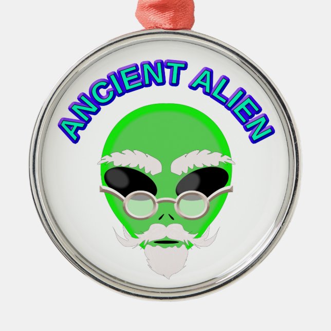 Eine alte Alien Silbernes Ornament (Vorne)