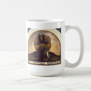 Eine alte Gebirgsschleppangel Kaffeetasse