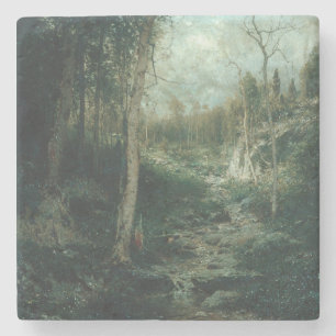 Eine alte Lichtung Malerei (1881) - Steinuntersetz Steinuntersetzer