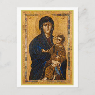 Eine alte Madonna und Kind Urlaub Weihnachten Postkarte