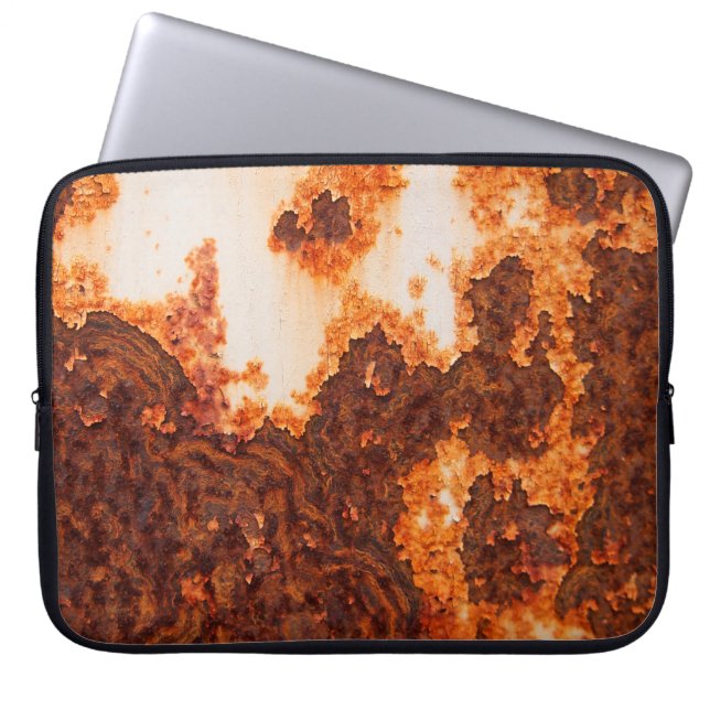 Eine alte rostige Färbung der Oberfläche Laptopschutzhülle (Vorderseite)