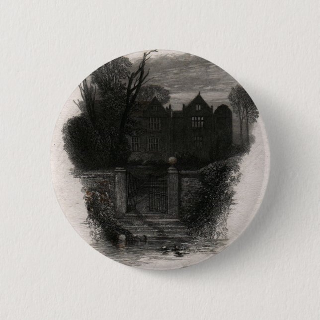 Eine alte verlassene Villa Button (Vorderseite)