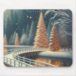 Eine altmodische melancholische weihnachtliche Sch Mousepad