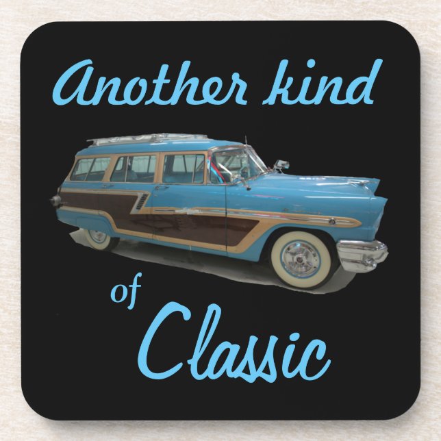 Eine andere Art klassischer 1956 Woodie Station Wa Getränkeuntersetzer (Vorderseite)