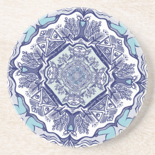 Eine andere blaue China inspiriert Design Keramik  Getränkeuntersetzer
