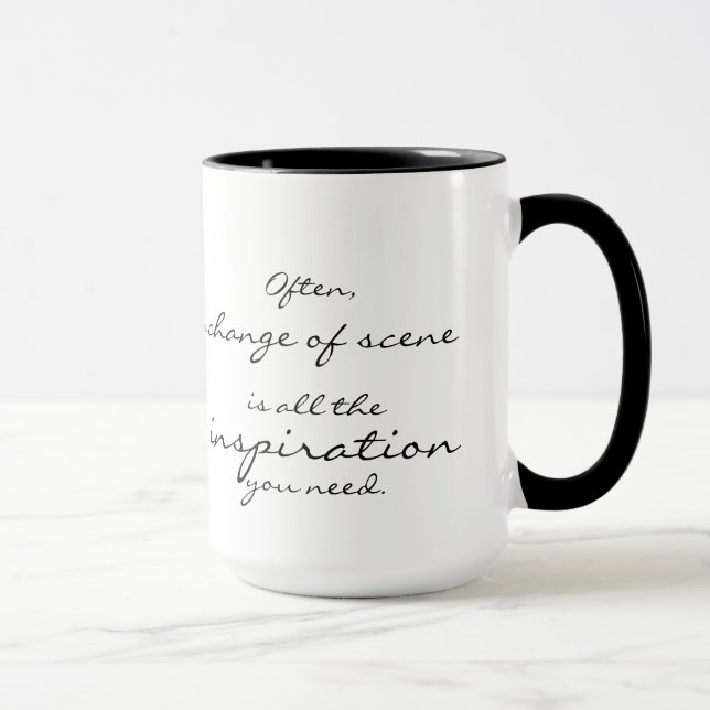 Eine Änderung der Szene ist die ganze Inspiration, Tasse (Rechts)