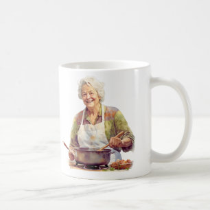 Eine angenehme Feier des Glücks in der Küche Kaffeetasse