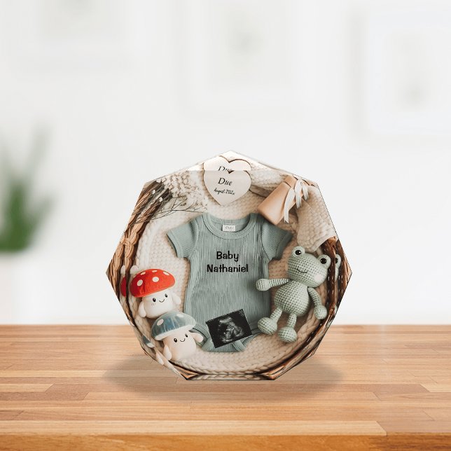 Eine Ankündigung für eine Korbschwangerschaft Fotoblock (Von Creator hochgeladen)