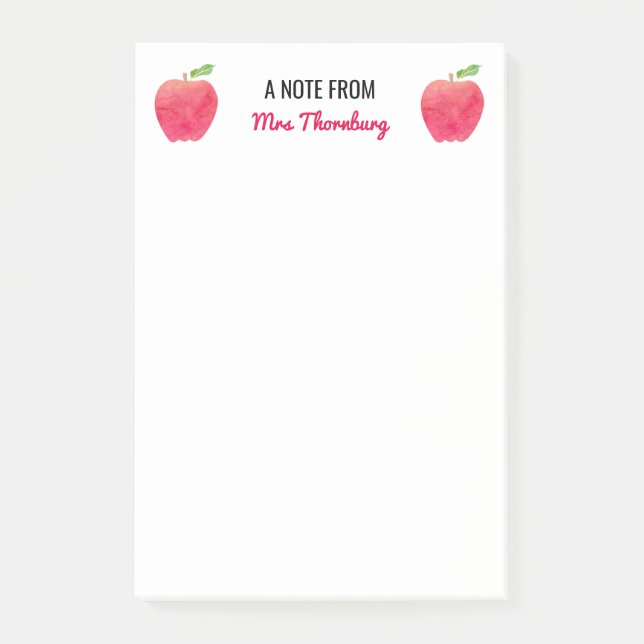 Eine Anmerkung von den Lehrer-personalisierten Post-it Klebezettel (Vorderseite)