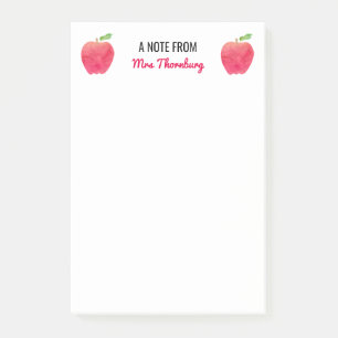 Eine Anmerkung von den Lehrer-personalisierten Post-it Klebezettel