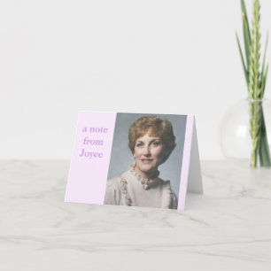 Eine Anmerkung von der Joyce… Anmerkungskarte Karte