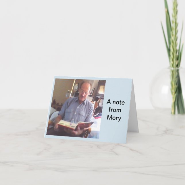 Eine Anmerkung von Mory. Karte (Vorderseite)