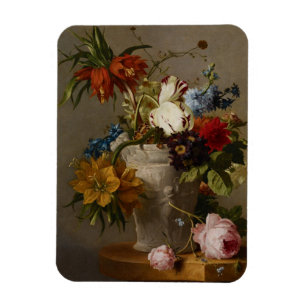 Eine Anordnung mit Blumen, 19. Jahrhundert Magnet
