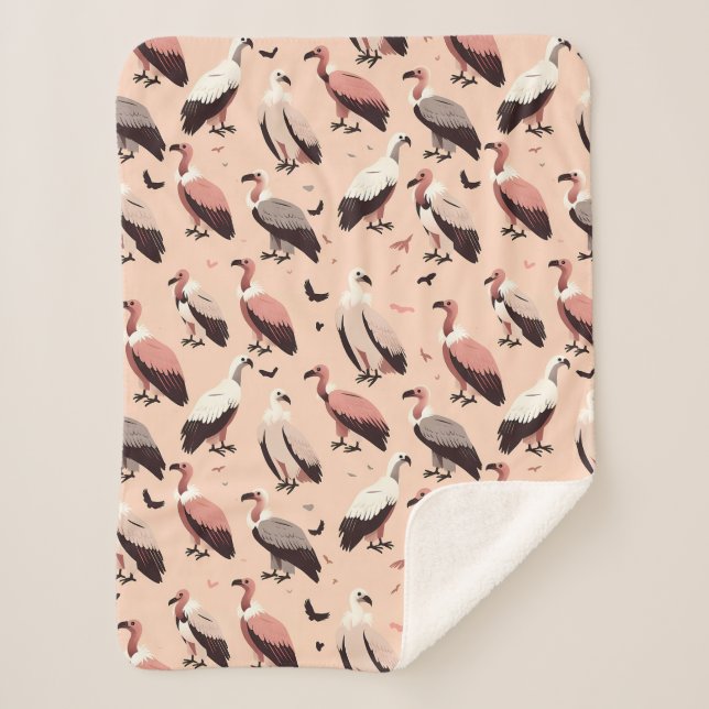 Eine Ansammlung von Vultures Pattern Sherpadecke (Vorderseite)