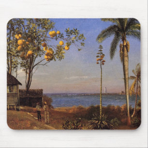 Eine Ansicht auf den Bahamas von Bierstadt Albert. Mousepad