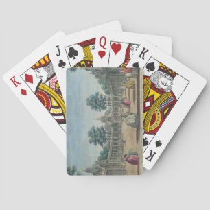 Eine Ansicht der chinesischen Pavillons und Boxen  Spielkarten