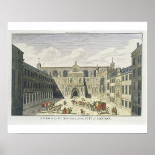 Eine Ansicht der Innung Hall der Stadt von London, Poster