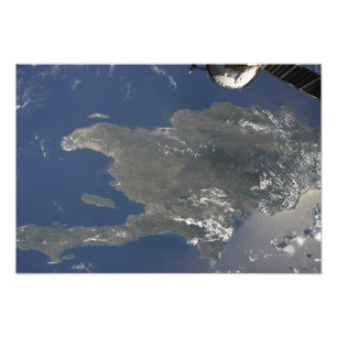 Eine Ansicht der karibischen Insel von Hispaniola Fotodruck