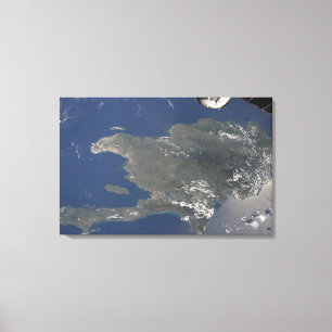 Eine Ansicht der karibischen Insel von Hispaniola Leinwanddruck