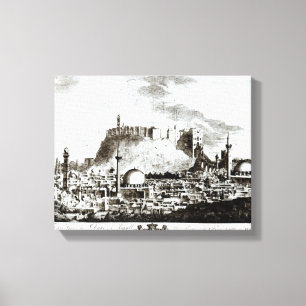 Eine Ansicht der Stadt und des Schlosses von Leinwanddruck