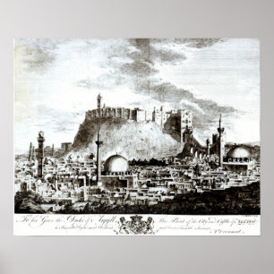 Eine Ansicht der Stadt und des Schlosses von Poster