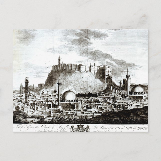 Eine Ansicht der Stadt und des Schlosses von Postkarte (Vorderseite)