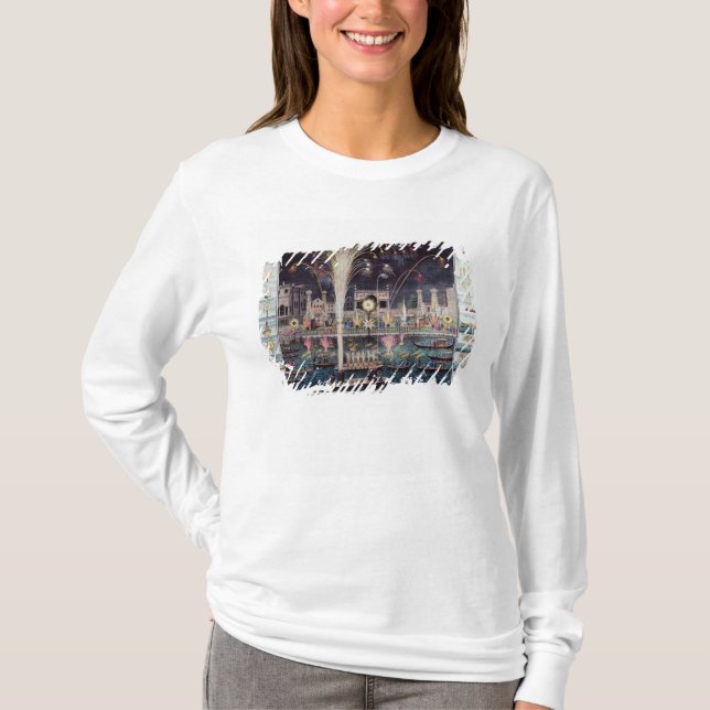 Eine Ansicht des Feuers-workes und der T-Shirt (Vorderseite)